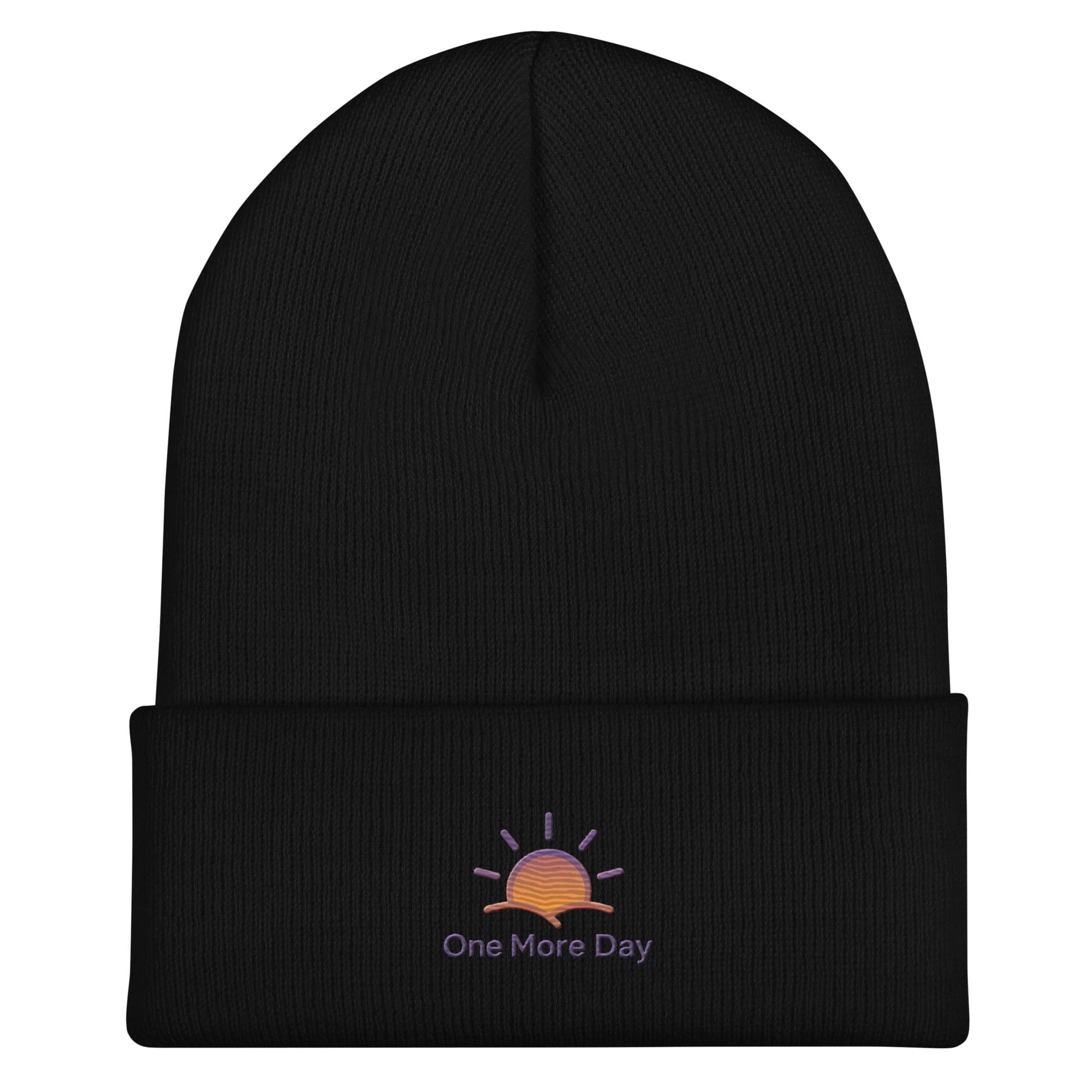 OMD Crest Cuff Beanie in Black