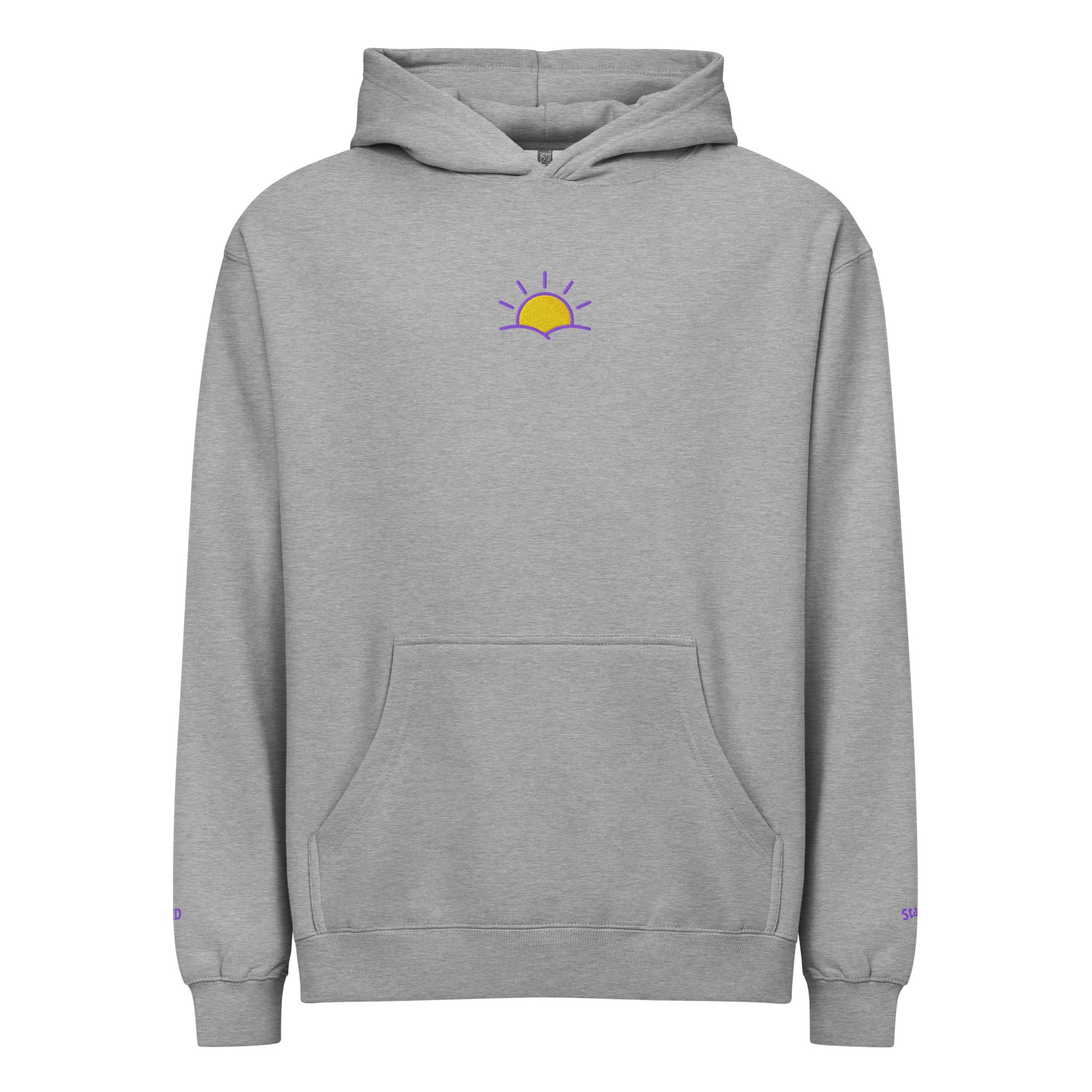 OMD Crest Hoodie (Sleeve Stitch) in Carbon Grey