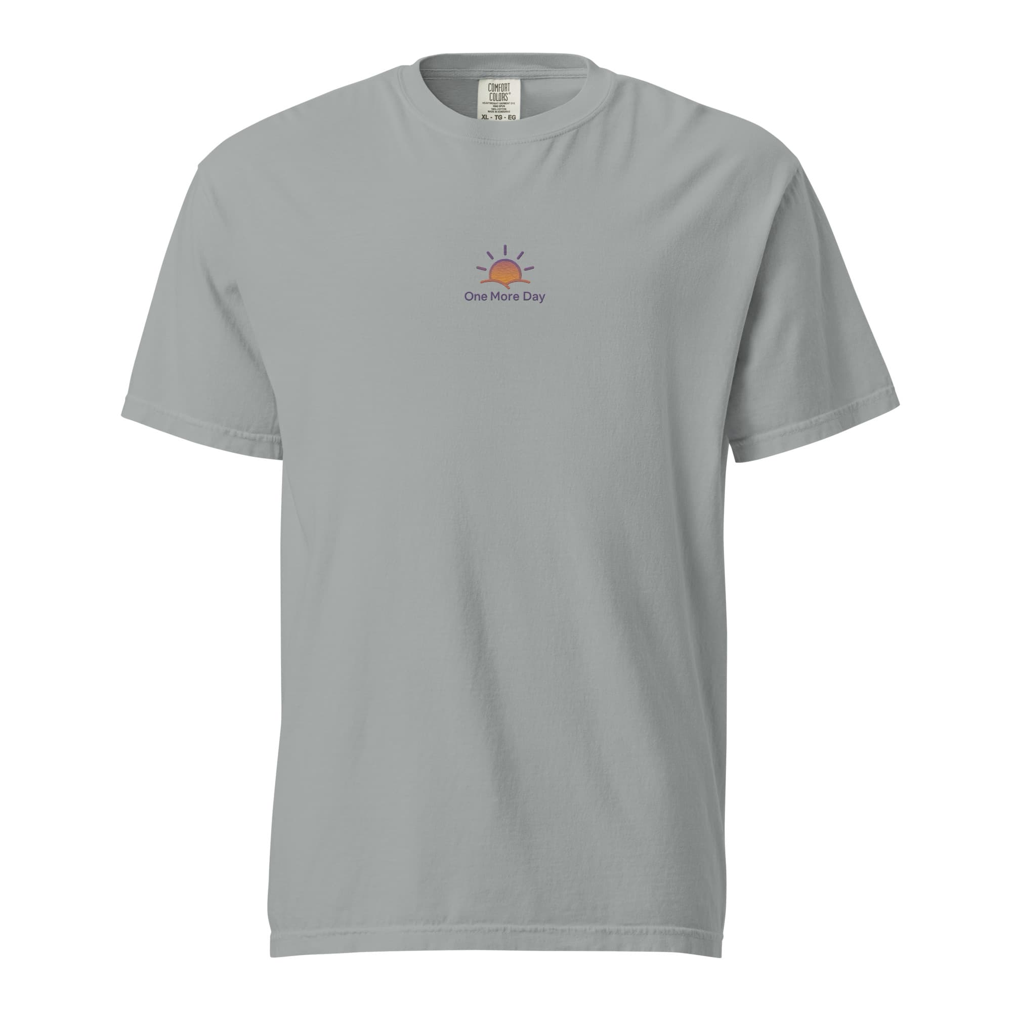 OMD Crest Embroidered Tee in Granite