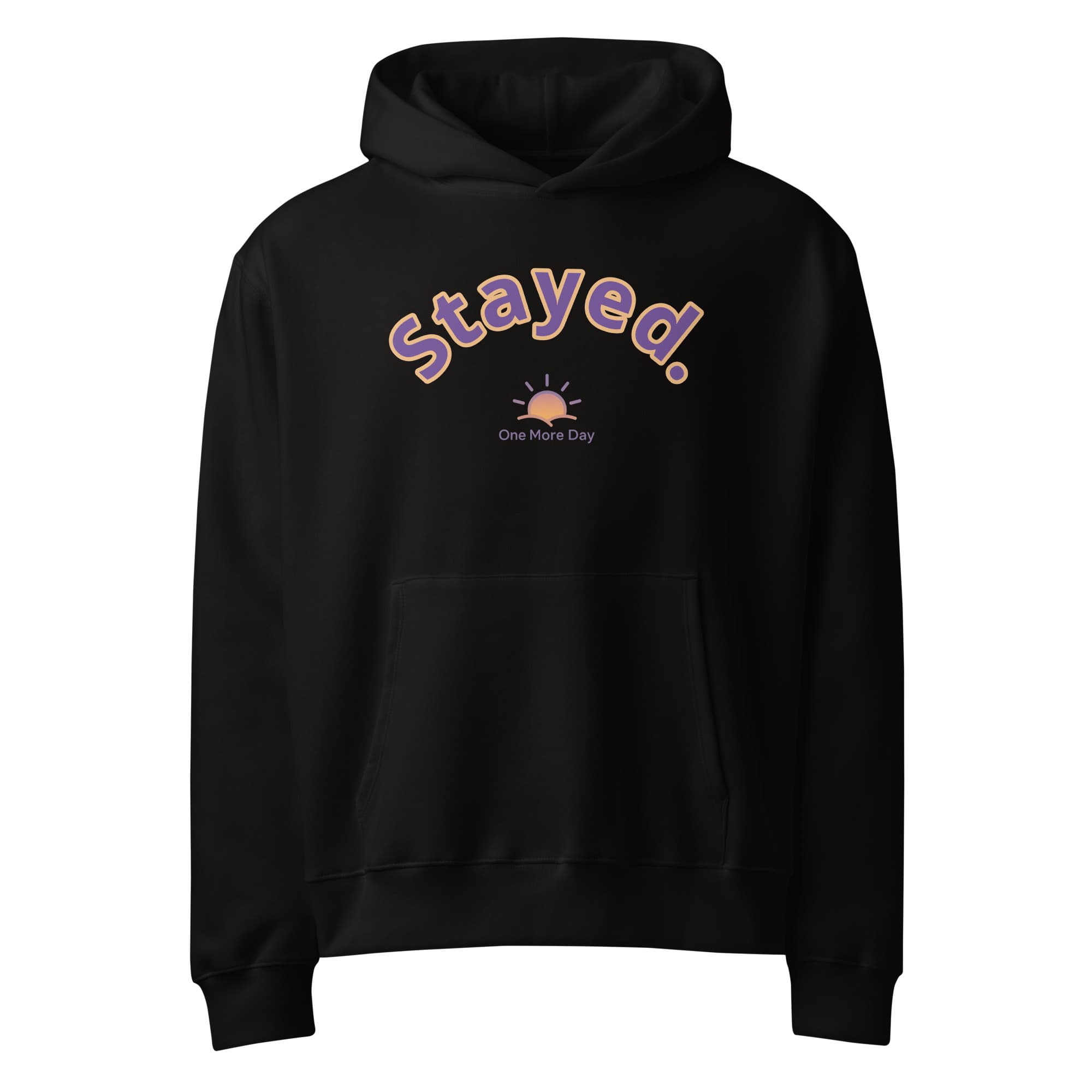 Stayed Statement Hoodie in Black