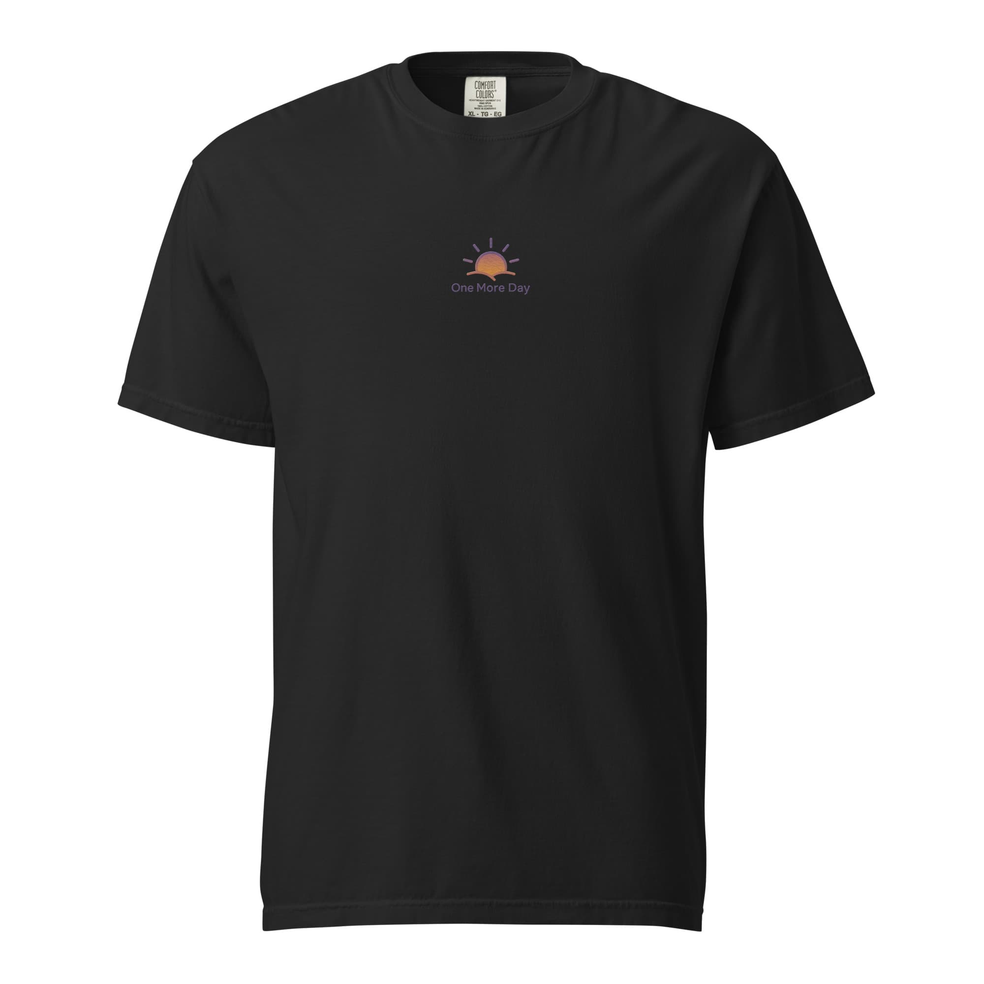 OMD Crest Embroidered Tee in Black