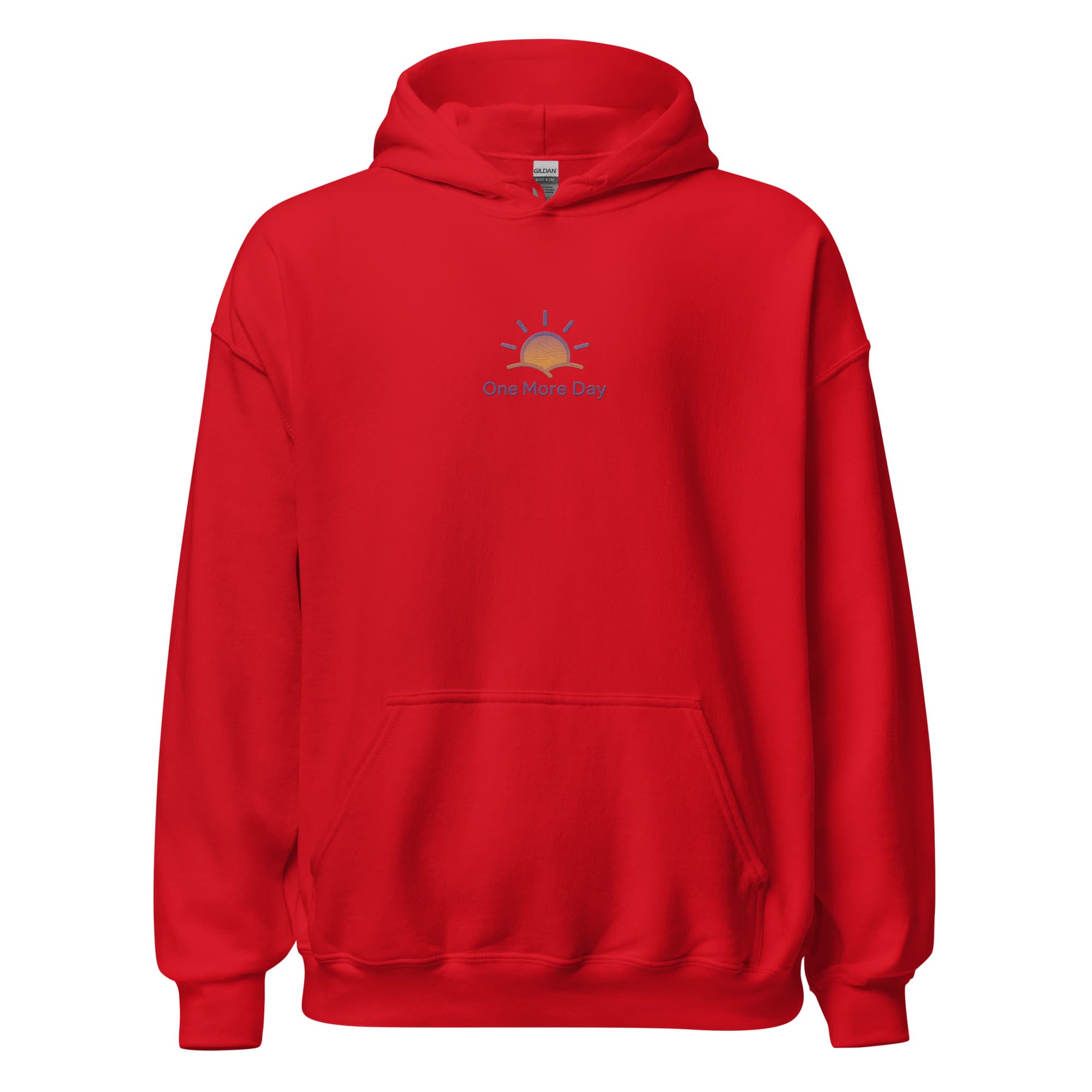 OMD Core Embroidered Hoodie in Red